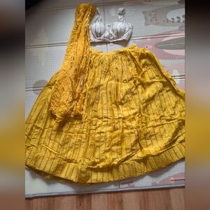 Yellow and White Traditional Outfit